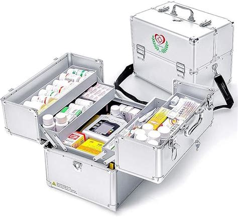 metal medicine storage box|portable storage containers for medicine.